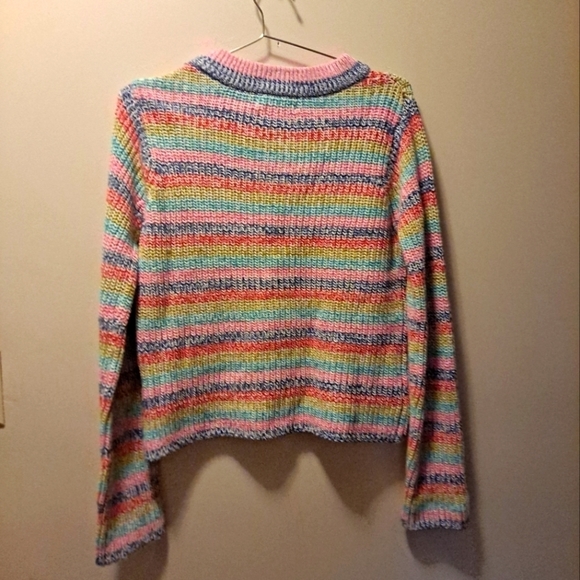 Philosophy Rainbow Stripe Crewneck Knit Sweater Sz S - Picture 4 of 7